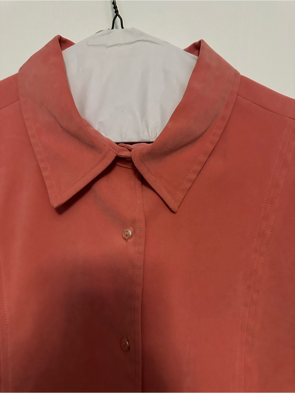 Jessica London Dusty Coral Long-Sleeve Button-Front Shirt Size 2x EUC - Picture 2 of 4
